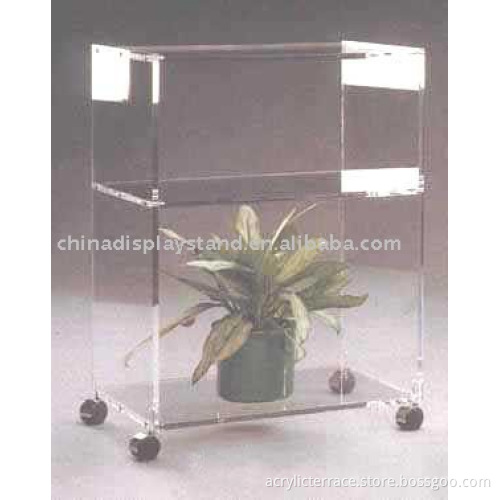 acrylic Waterfall TV Cart